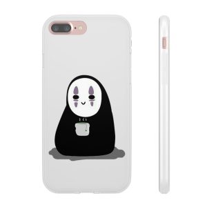 Like Spirited Away - Cute No Face Kaonashi Drinking Hot Tea iPhone Cases-Accessories, kaonashi, Like Spirited Away, no face, Phone Case, Spirited Away