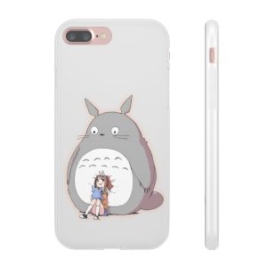 Totoro Concrete Facebook - Totoro and the little girl iPhone Cases-Accessories, My Neighbor Totoro, Phone Case, Totoro Concrete Facebook