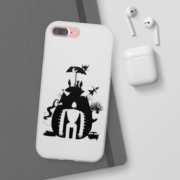 Totoro Soot Gremlins - Studio Ghibli Black & White Art Compilation iPhone Cases-Accessories, Laputa: Castle in the Sky, My Neighbor Totoro, Phone Case, Totoro Soot Gremlins