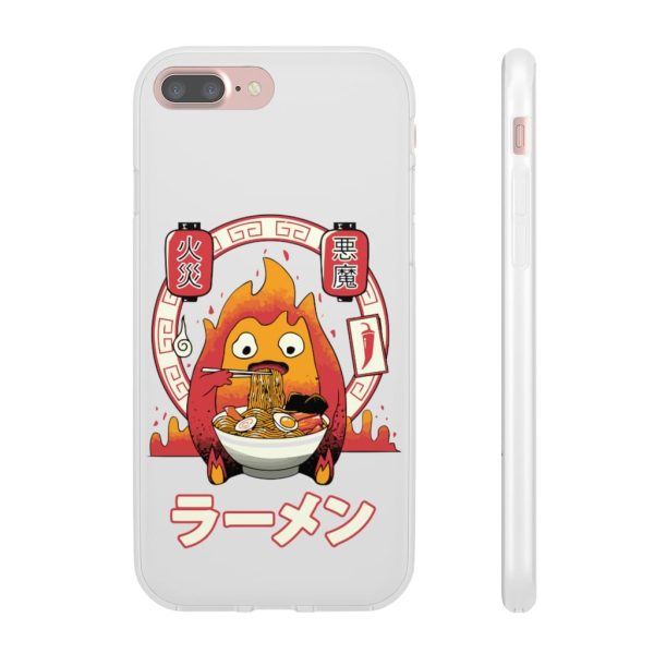 Howl's Moving Castle Explained - Howl’s Moving Castle – Calcifer Loves Ramen iPhone Cases-Accessories, Howl's Moving Castle, Howl's Moving Castle Explained, Phone Case