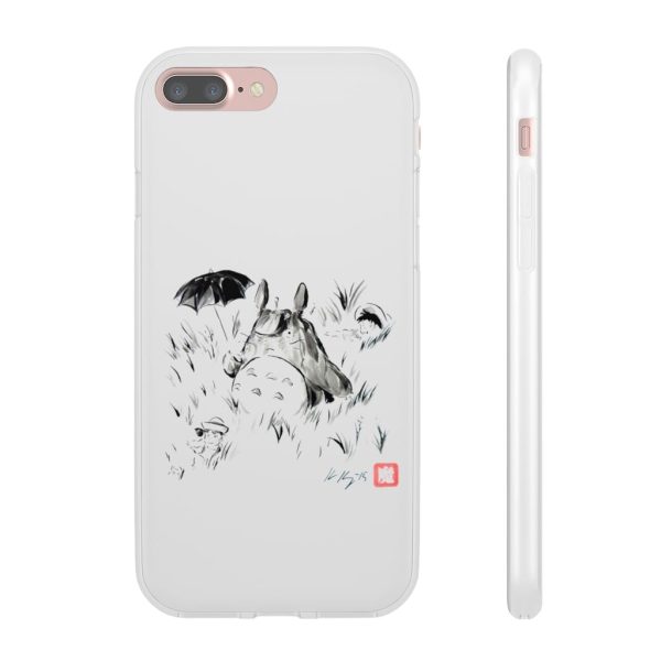 Dai-totoro - Totoro And The Girls Ink Painting iPhone Cases-Accessories, Dai-totoro, My Neighbor Totoro, Phone Case