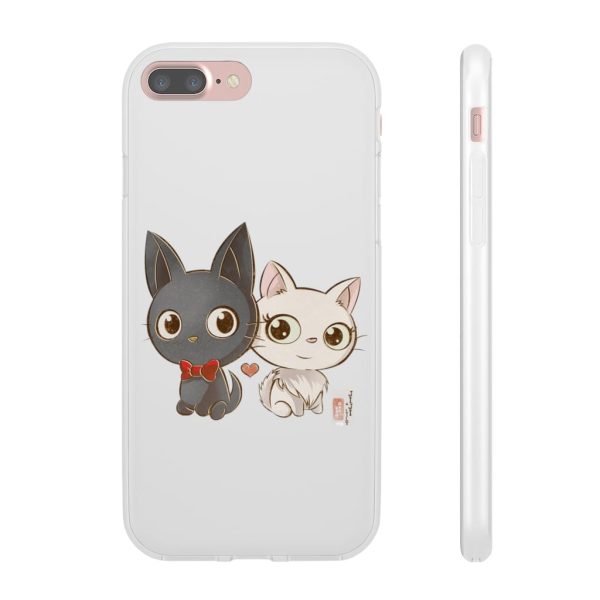 Kiki's Delivery Service Wallpaper - Kiki’s Delivery Service – Jiji and Lily Chibi iPhone Cases-Accessories, Kiki's Delivery Service, Kiki's Delivery Service Wallpaper, Phone Case