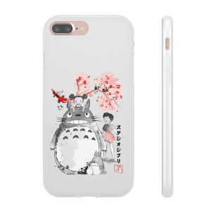 Totoro Shortbread Cookies - Totoro and the Girls by Sakura Flower iPhone Cases-Accessories, My Neighbor Totoro, Phone Case, Totoro Shortbread Cookies