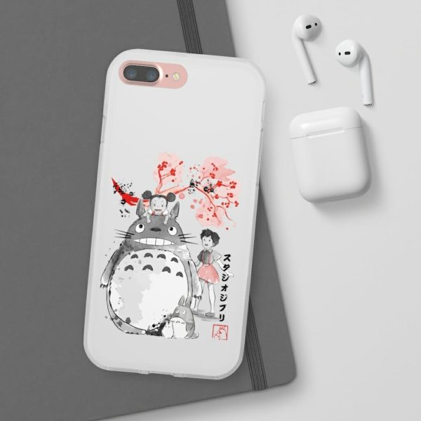 Totoro Shortbread Cookies - Totoro and the Girls by Sakura Flower iPhone Cases-Accessories, My Neighbor Totoro, Phone Case, Totoro Shortbread Cookies