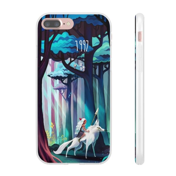 Princess Mononoke - Princess Mononoke 1997 Illustration iPhone Cases-Accessories, Phone Case, princess mononoke