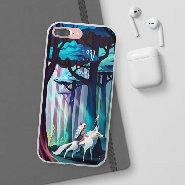 Princess Mononoke - Princess Mononoke 1997 Illustration iPhone Cases-Accessories, Phone Case, princess mononoke