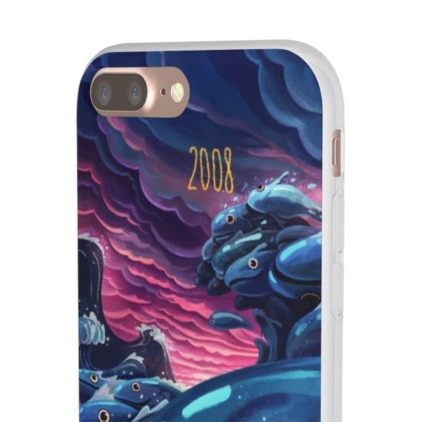 Ponyo Poster - Ponyo 2008 Illustration iPhone Cases-Accessories, Phone Case, ponyo, Ponyo Poster