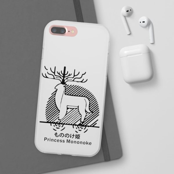 Princess Mononoke Mononoke Hime - Princess Mononoke – Shishigami Line Art iPhone Cases-Accessories, Phone Case, princess mononoke, Princess Mononoke Mononoke Hime