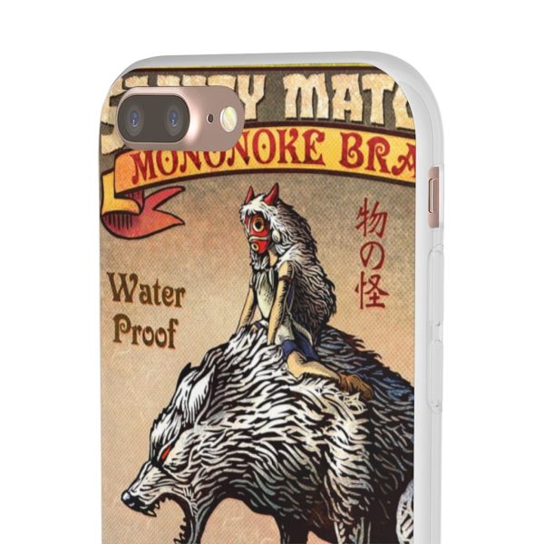 Princess Mononoke Character - Princess Mononoke and The Wolf on Top iPhone Cases-Accessories, Phone Case, princess mononoke, Princess Mononoke Character