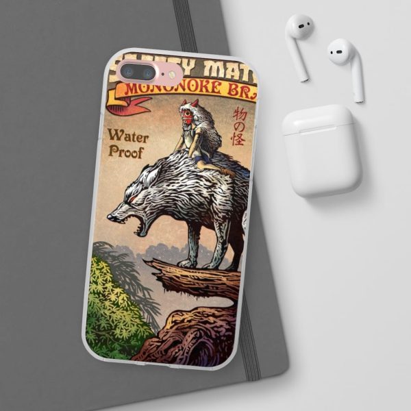 Princess Mononoke Character - Princess Mononoke and The Wolf on Top iPhone Cases-Accessories, Phone Case, princess mononoke, Princess Mononoke Character