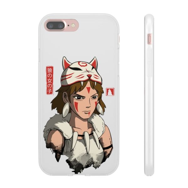 Princess Mononoke Forest Spirit Black - Mononoke The Wolf Girl iPhone Cases-Accessories, Phone Case, princess mononoke, Princess Mononoke Forest Spirit Black