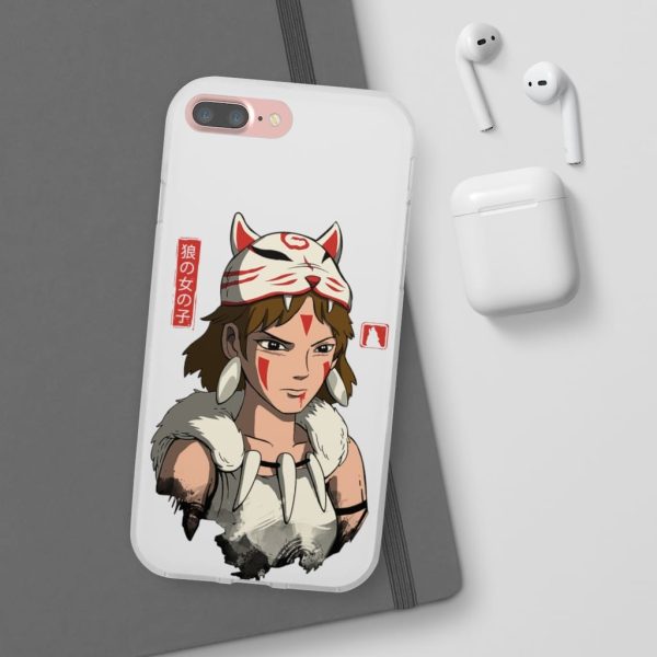 Princess Mononoke Forest Spirit Black - Mononoke The Wolf Girl iPhone Cases-Accessories, Phone Case, princess mononoke, Princess Mononoke Forest Spirit Black