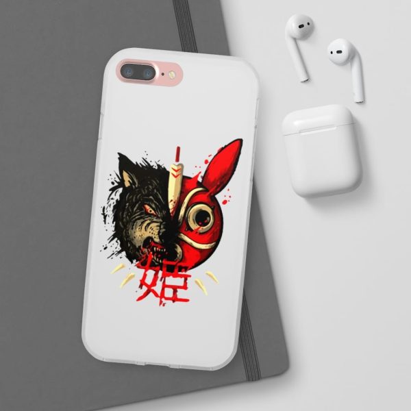 San Princess Mononoke - Princess Mononoke Mask & Wolf iPhone Cases-Accessories, Phone Case, princess mononoke, San Princess Mononoke