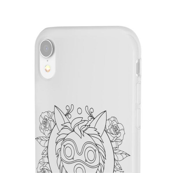 Studio Ghibli Films Princess Mononoke - Princess Mononoke Mask in Black and White iPhone Cases-Accessories, Phone Case, princess mononoke, Studio Ghibli Films Princess Mononoke