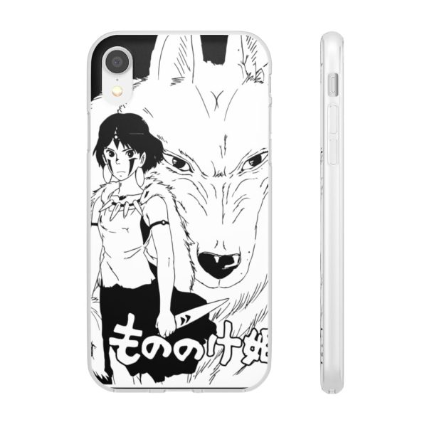 Princess Mononoke In Theaters - Princess Mononoke Black & White iPhone Cases-Phone Case, princess mononoke, Princess Mononoke In Theaters