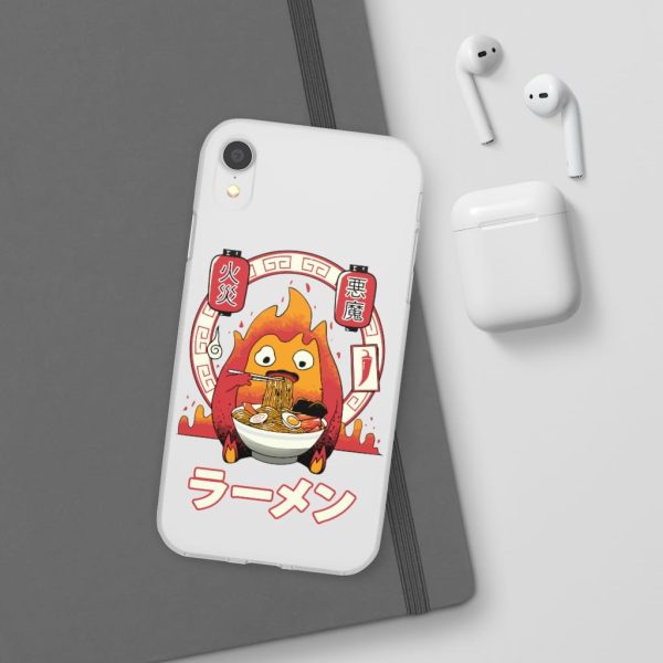 Howl's Moving Castle Explained - Howl’s Moving Castle – Calcifer Loves Ramen iPhone Cases-Accessories, Howl's Moving Castle, Howl's Moving Castle Explained, Phone Case