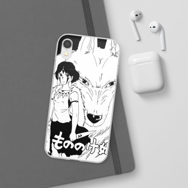 Princess Mononoke In Theaters - Princess Mononoke Black & White iPhone Cases-Phone Case, princess mononoke, Princess Mononoke In Theaters