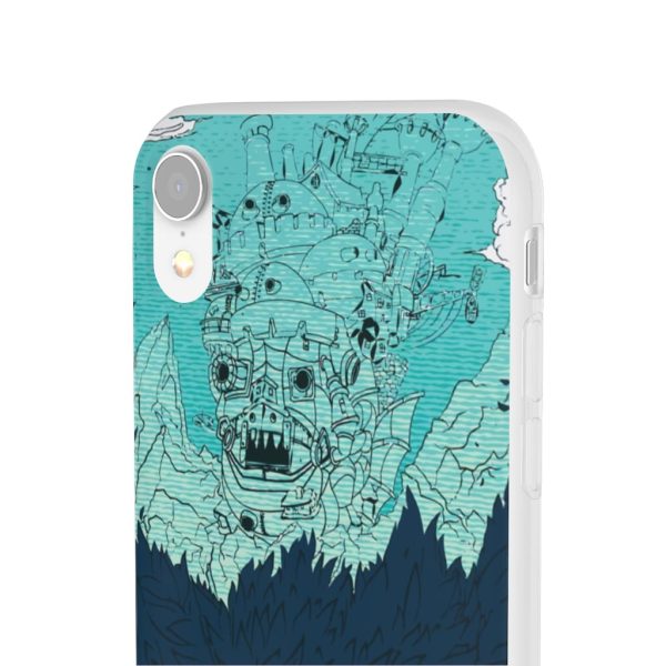 Witch Howl's Moving Castle - Howl’s Moving Castle Blue Tone Art iPhone Cases-Accessories, Howl's Moving Castle, Phone Case, Witch Howl's Moving Castle