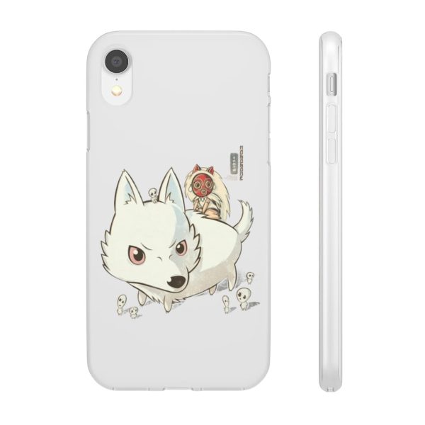 Forest Spirits Princess Mononoke - Princess Mononoke and The Wolf Cute Chibi Version iPhone Cases-Accessories, Forest Spirits Princess Mononoke, Phone Case, princess mononoke