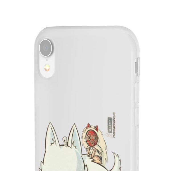 Forest Spirits Princess Mononoke - Princess Mononoke and The Wolf Cute Chibi Version iPhone Cases-Accessories, Forest Spirits Princess Mononoke, Phone Case, princess mononoke