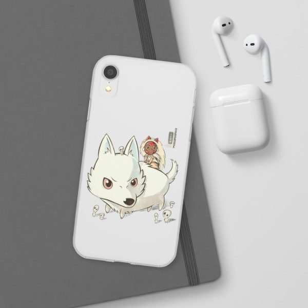 Forest Spirits Princess Mononoke - Princess Mononoke and The Wolf Cute Chibi Version iPhone Cases-Accessories, Forest Spirits Princess Mononoke, Phone Case, princess mononoke