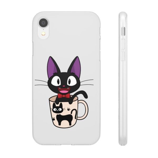 Figures Set Ghibli Ga Ippai Yubin Ningyou Kiki's Delivery Service - Jiji in the Cat Cup iPhone Cases-Accessories, Figures Set Ghibli Ga Ippai Yubin Ningyou Kiki's Delivery Service, Kiki's Delivery Service, Phone Case