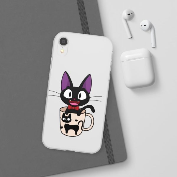 Figures Set Ghibli Ga Ippai Yubin Ningyou Kiki's Delivery Service - Jiji in the Cat Cup iPhone Cases-Accessories, Figures Set Ghibli Ga Ippai Yubin Ningyou Kiki's Delivery Service, Kiki's Delivery Service, Phone Case