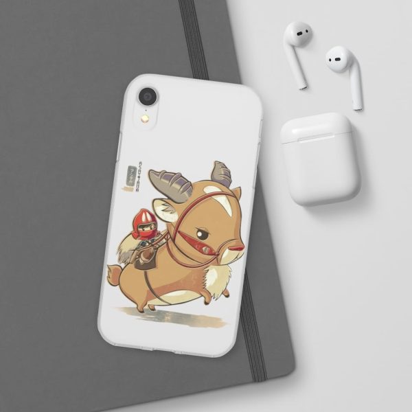 Ashitaka Princess Mononoke - Princess Mononoke Ashitaka and Yakul Chibi iPhone Cases-Accessories, Ashitaka Princess Mononoke, Phone Case, princess mononoke