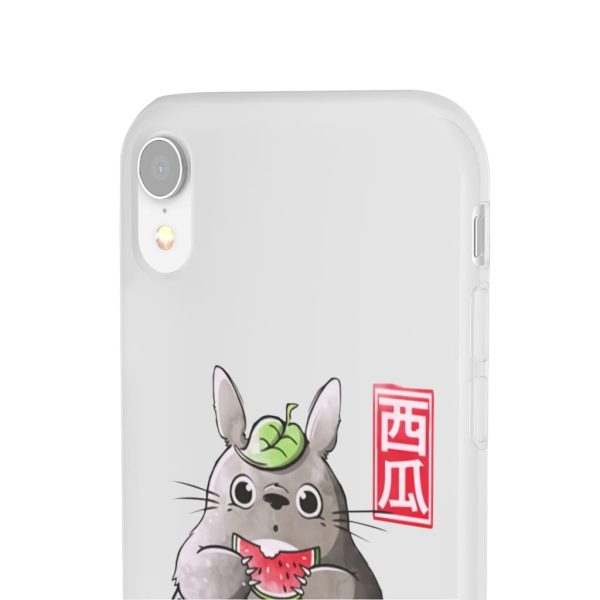 Japanese Totoro Plush - Totoro and Watermelon iPhone Cases-Accessories, Japanese Totoro Plush, My Neighbor Totoro, Phone Case