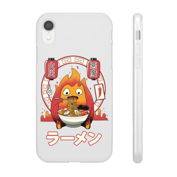 Howl's Moving Castle Explained - Howl’s Moving Castle – Calcifer Loves Ramen iPhone Cases-Accessories, Howl's Moving Castle, Howl's Moving Castle Explained, Phone Case