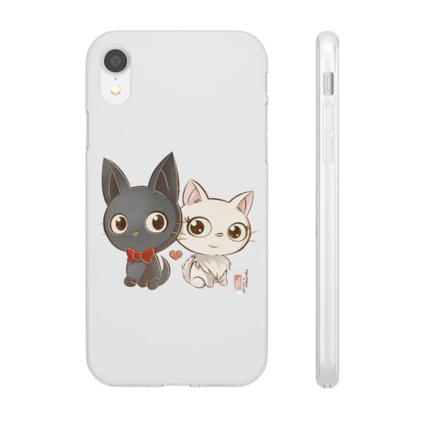 Kiki's Delivery Service Wallpaper - Kiki’s Delivery Service – Jiji and Lily Chibi iPhone Cases-Accessories, Kiki's Delivery Service, Kiki's Delivery Service Wallpaper, Phone Case