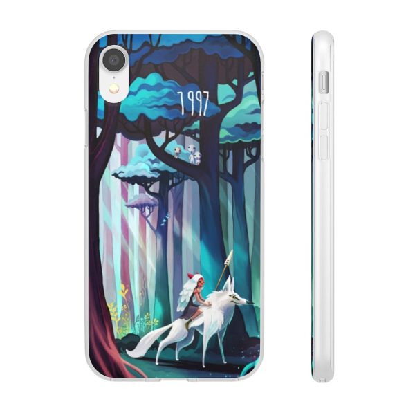 Princess Mononoke - Princess Mononoke 1997 Illustration iPhone Cases-Accessories, Phone Case, princess mononoke