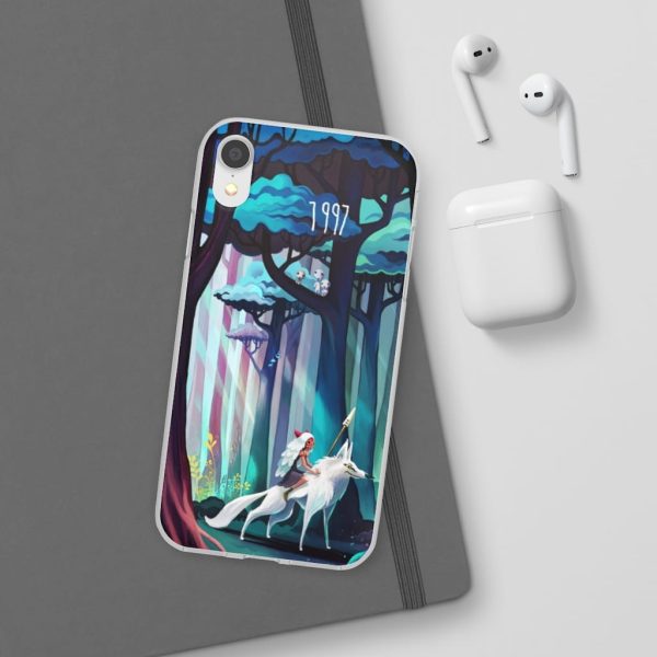 Princess Mononoke - Princess Mononoke 1997 Illustration iPhone Cases-Accessories, Phone Case, princess mononoke