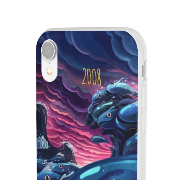 Ponyo Poster - Ponyo 2008 Illustration iPhone Cases-Accessories, Phone Case, ponyo, Ponyo Poster