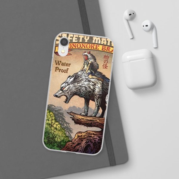 Princess Mononoke Character - Princess Mononoke and The Wolf on Top iPhone Cases-Accessories, Phone Case, princess mononoke, Princess Mononoke Character