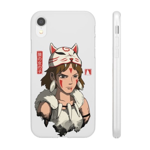 Princess Mononoke Forest Spirit Black - Mononoke The Wolf Girl iPhone Cases-Accessories, Phone Case, princess mononoke, Princess Mononoke Forest Spirit Black