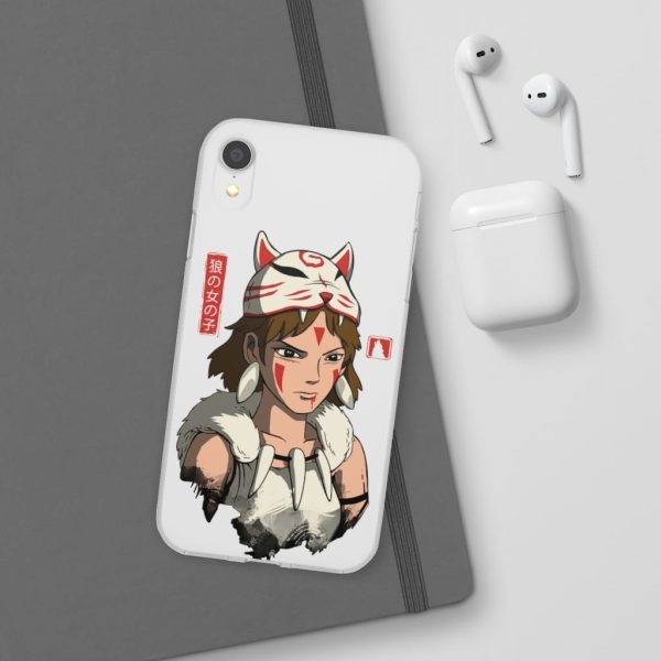 Princess Mononoke Forest Spirit Black - Mononoke The Wolf Girl iPhone Cases-Accessories, Phone Case, princess mononoke, Princess Mononoke Forest Spirit Black