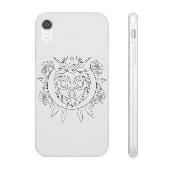 Studio Ghibli Films Princess Mononoke - Princess Mononoke Mask in Black and White iPhone Cases-Accessories, Phone Case, princess mononoke, Studio Ghibli Films Princess Mononoke