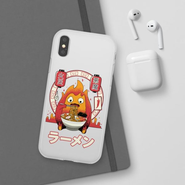 Howl's Moving Castle Explained - Howl’s Moving Castle – Calcifer Loves Ramen iPhone Cases-Accessories, Howl's Moving Castle, Howl's Moving Castle Explained, Phone Case