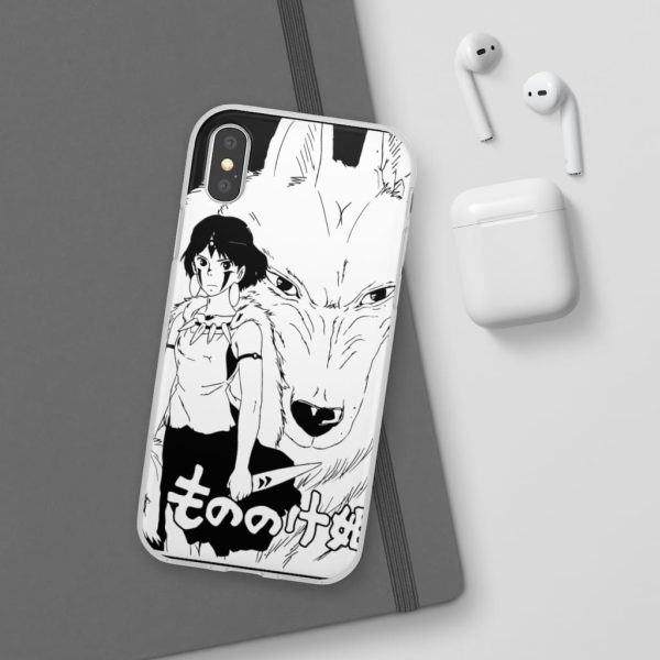 Princess Mononoke In Theaters - Princess Mononoke Black & White iPhone Cases-Phone Case, princess mononoke, Princess Mononoke In Theaters