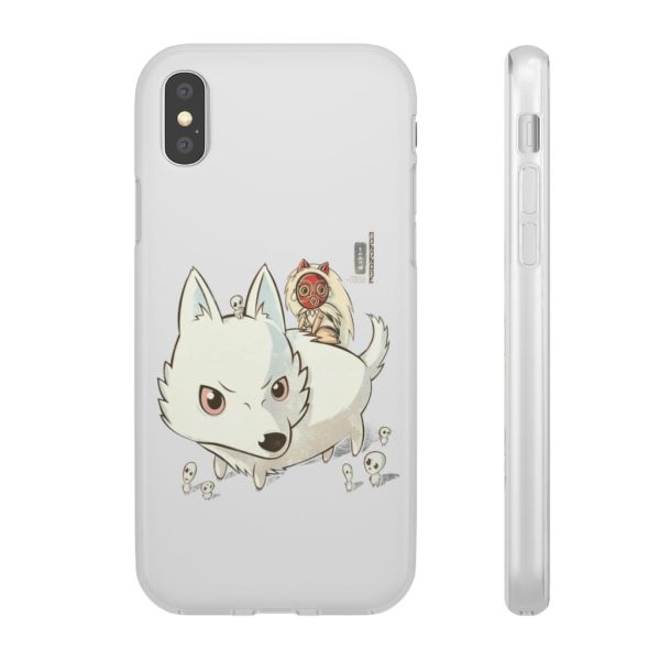 Forest Spirits Princess Mononoke - Princess Mononoke and The Wolf Cute Chibi Version iPhone Cases-Accessories, Forest Spirits Princess Mononoke, Phone Case, princess mononoke