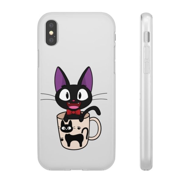 Figures Set Ghibli Ga Ippai Yubin Ningyou Kiki's Delivery Service - Jiji in the Cat Cup iPhone Cases-Accessories, Figures Set Ghibli Ga Ippai Yubin Ningyou Kiki's Delivery Service, Kiki's Delivery Service, Phone Case