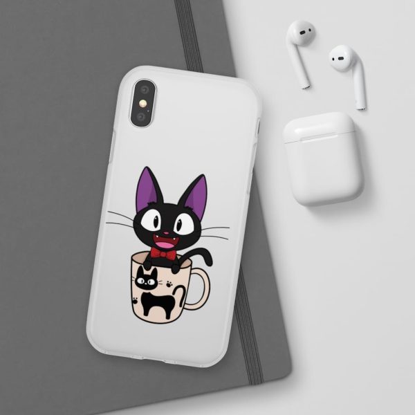 Figures Set Ghibli Ga Ippai Yubin Ningyou Kiki's Delivery Service - Jiji in the Cat Cup iPhone Cases-Accessories, Figures Set Ghibli Ga Ippai Yubin Ningyou Kiki's Delivery Service, Kiki's Delivery Service, Phone Case