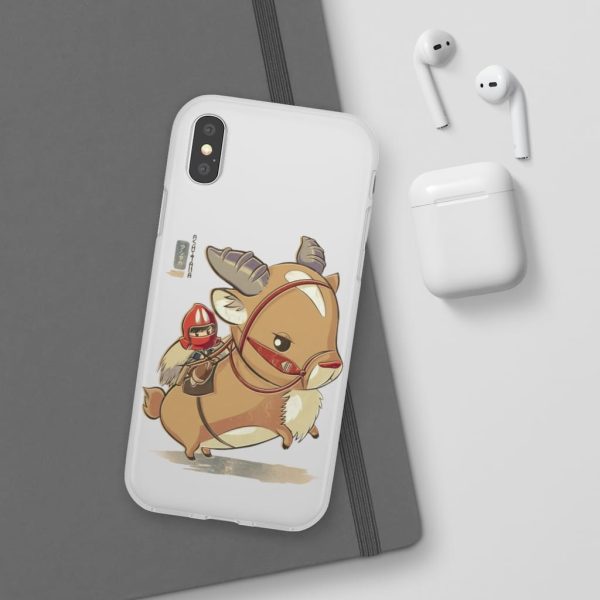 Ashitaka Princess Mononoke - Princess Mononoke Ashitaka and Yakul Chibi iPhone Cases-Accessories, Ashitaka Princess Mononoke, Phone Case, princess mononoke