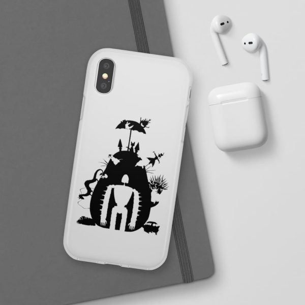 Totoro Soot Gremlins - Studio Ghibli Black & White Art Compilation iPhone Cases-Accessories, Laputa: Castle in the Sky, My Neighbor Totoro, Phone Case, Totoro Soot Gremlins