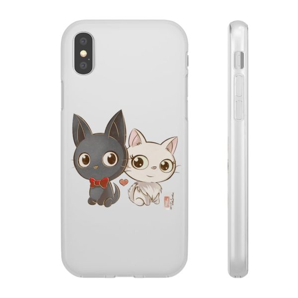 Kiki's Delivery Service Wallpaper - Kiki’s Delivery Service – Jiji and Lily Chibi iPhone Cases-Accessories, Kiki's Delivery Service, Kiki's Delivery Service Wallpaper, Phone Case