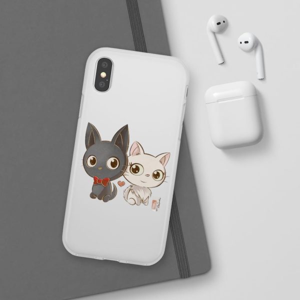 Kiki's Delivery Service Wallpaper - Kiki’s Delivery Service – Jiji and Lily Chibi iPhone Cases-Accessories, Kiki's Delivery Service, Kiki's Delivery Service Wallpaper, Phone Case