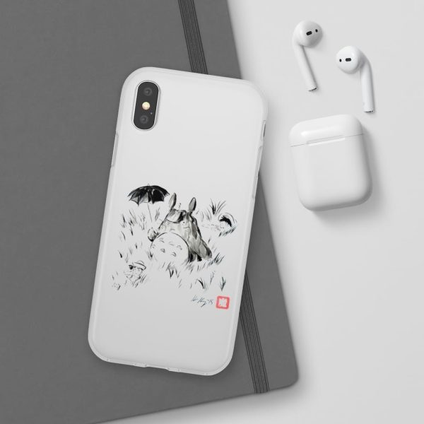 Dai-totoro - Totoro And The Girls Ink Painting iPhone Cases-Accessories, Dai-totoro, My Neighbor Totoro, Phone Case