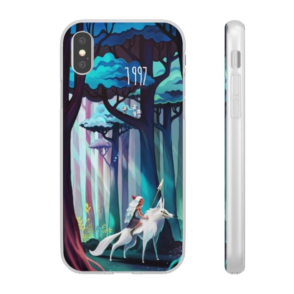 Princess Mononoke - Princess Mononoke 1997 Illustration iPhone Cases-Accessories, Phone Case, princess mononoke