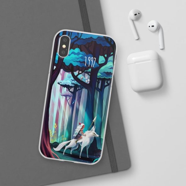 Princess Mononoke - Princess Mononoke 1997 Illustration iPhone Cases-Accessories, Phone Case, princess mononoke